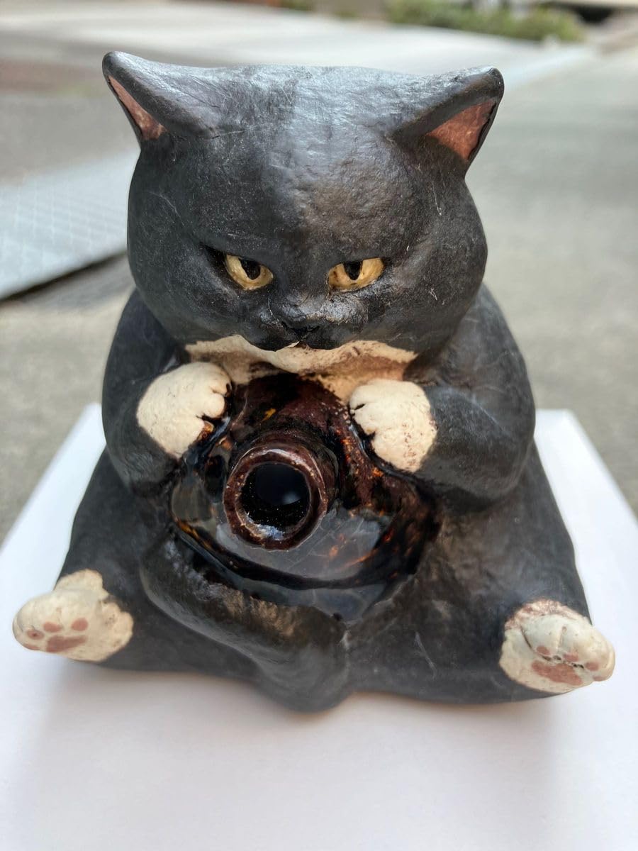Amazon.co.jp: 作家作品 陶器 猫徳利 : ホーム＆キッチン